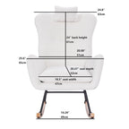 Fauteuil à bascule rembourré pour chambre d'enfant, salon et chambre à coucher