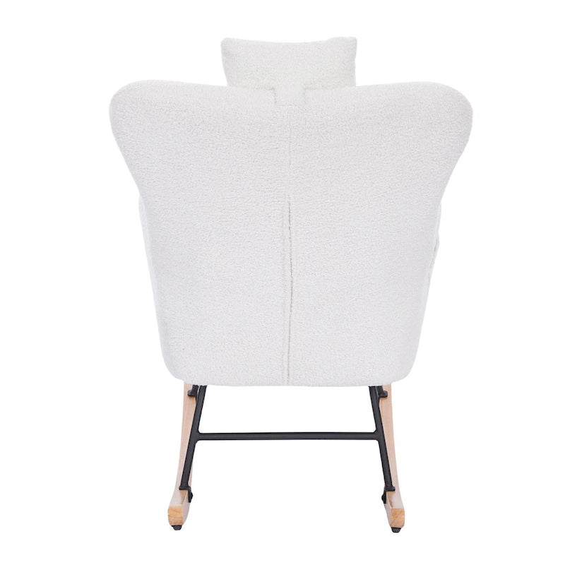 Fauteuil à bascule rembourré pour chambre d'enfant, salon et chambre à coucher