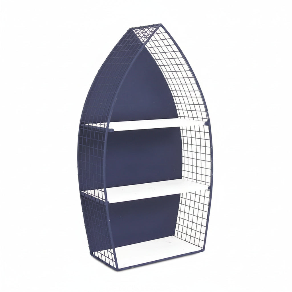 30.25 Blue Unique Caler Rowboat Large Wall Shelf