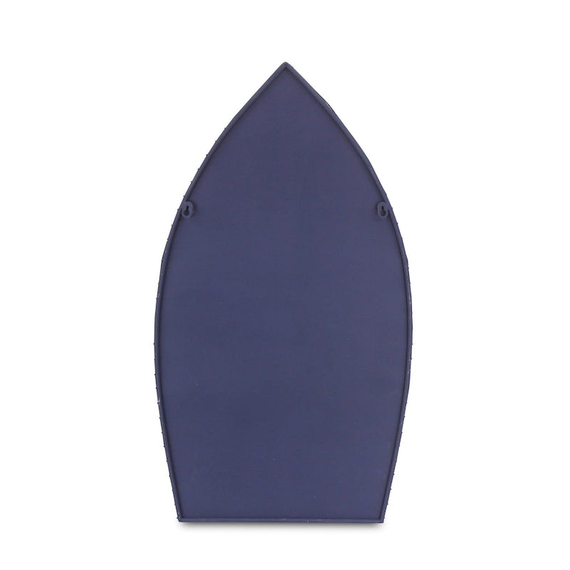 Étagère murale à 3 niveaux en forme de barque bleue de 76,8 cm