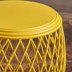 Table d'appoint ronde en fer à treillis de 19 pouces