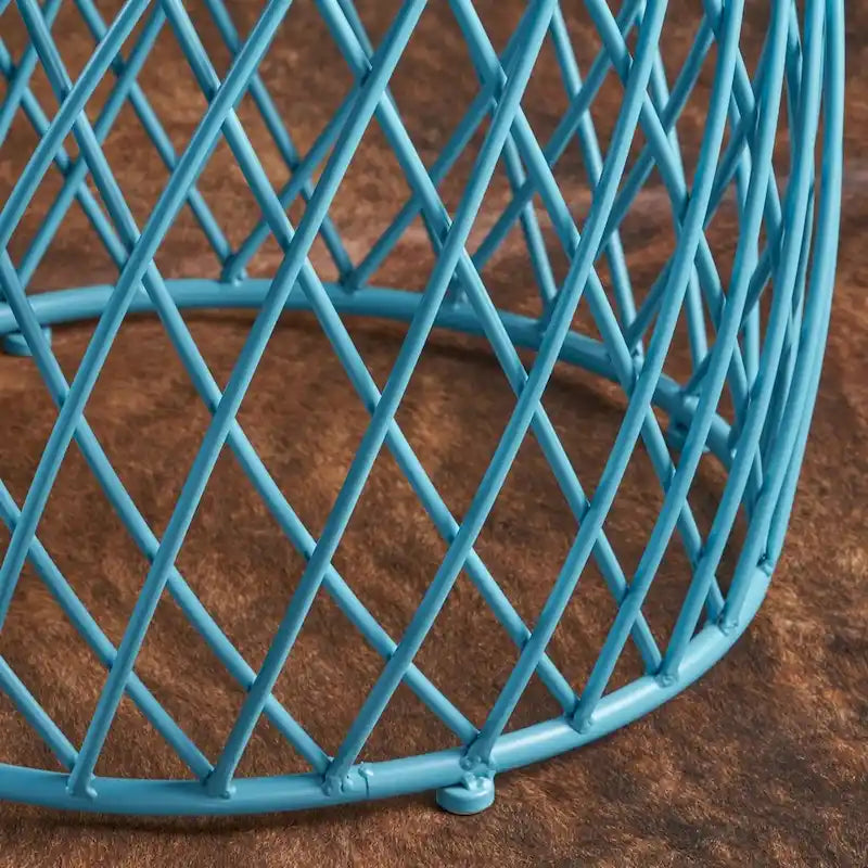 Table d'appoint ronde en fer à treillis de 19 pouces