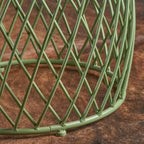 Table d'appoint ronde en fer à treillis de 19 pouces