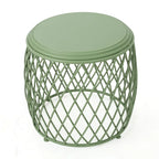Table d'appoint ronde en fer à treillis de 19 pouces