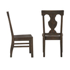 Chaises de salle à manger en bois à dossier violon (lot de 2)