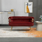Fauteuil d'appoint en velours avec pieds en métal