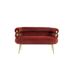 Fauteuil d'appoint en velours avec pieds en métal