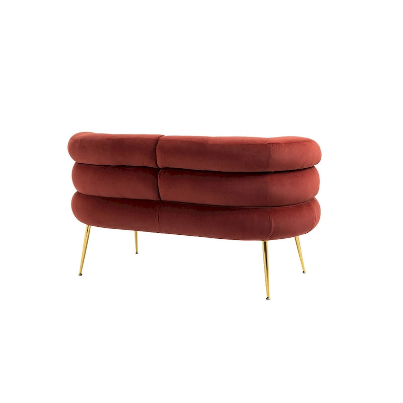 Fauteuil d'appoint en velours avec pieds en métal