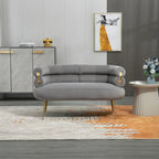 Fauteuil d'appoint en velours avec pieds en métal