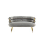 Fauteuil d'appoint en velours avec pieds en métal