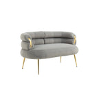 Fauteuil d'appoint en velours avec pieds en métal