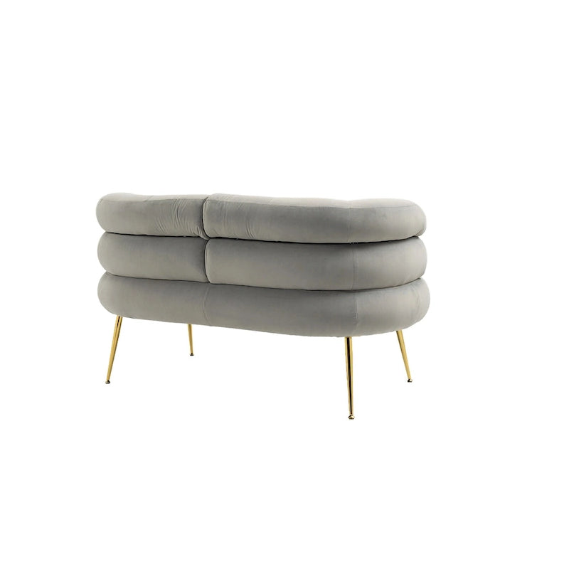 Fauteuil d'appoint en velours avec pieds en métal