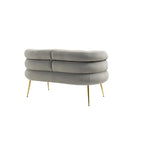 Fauteuil d'appoint en velours avec pieds en métal