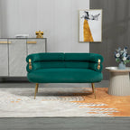 Fauteuil d'appoint en velours avec pieds en métal