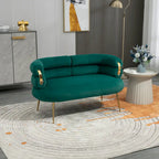Fauteuil d'appoint en velours avec pieds en métal