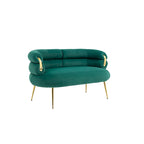 Fauteuil d'appoint en velours avec pieds en métal