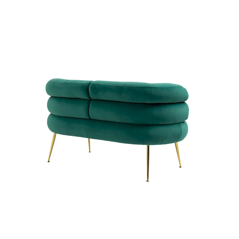 Fauteuil d'appoint en velours avec pieds en métal