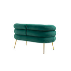 Fauteuil d'appoint en velours avec pieds en métal