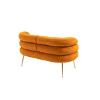 Fauteuil d'appoint en velours avec pieds en métal