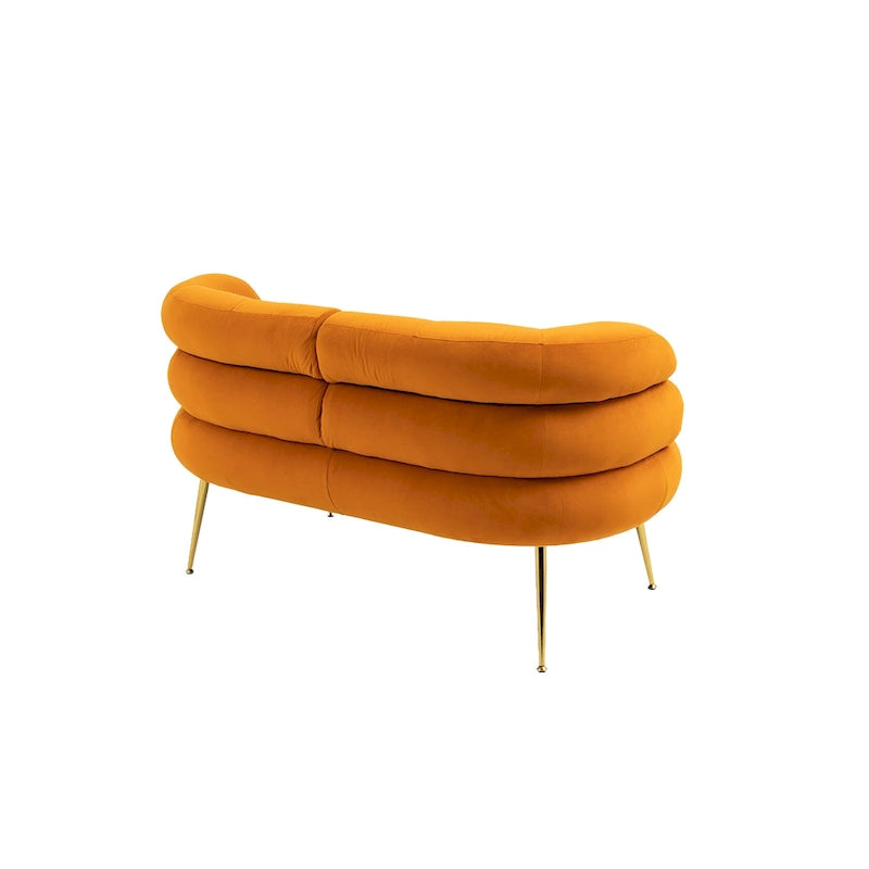 Fauteuil d'appoint en velours avec pieds en métal