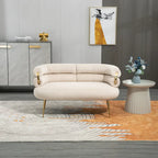 Fauteuil d'appoint en velours avec pieds en métal