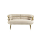 Fauteuil d'appoint en velours avec pieds en métal