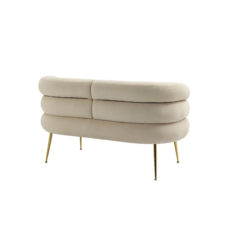 Fauteuil d'appoint en velours avec pieds en métal