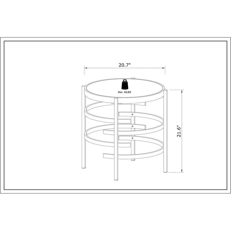 Table d'appoint ronde avec plateau en pierre frittée et cadre en métal