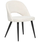 Chaise de salle à manger en bouclette française du milieu du siècle