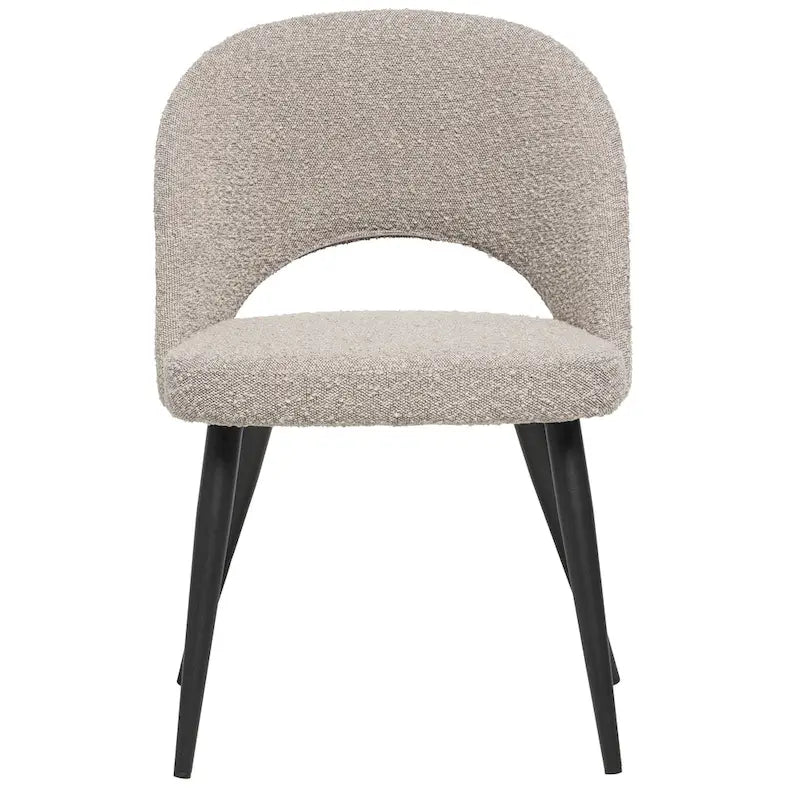 Chaise de salle à manger en bouclette française du milieu du siècle