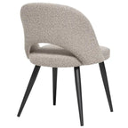 Chaise de salle à manger en bouclette française du milieu du siècle