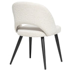 Chaise de salle à manger en bouclette française du milieu du siècle
