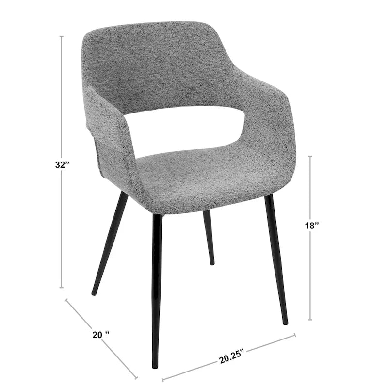 Chaise de salle à manger moderne du milieu du siècle, lot de 2