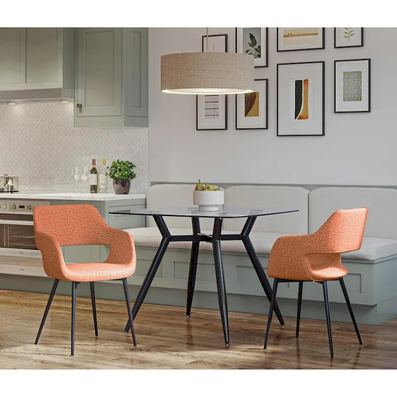 Chaise de salle à manger moderne du milieu du siècle, lot de 2