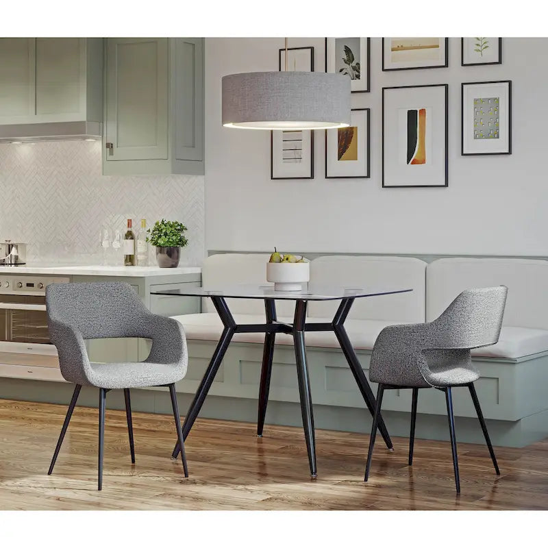 Chaise de salle à manger moderne du milieu du siècle, lot de 2