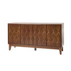 Buffet moderne du milieu du siècle de 152 cm avec étagères réglables