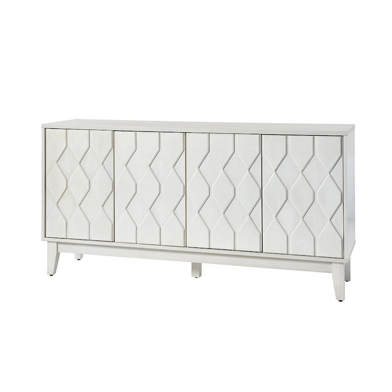 Buffet moderne du milieu du siècle de 152 cm avec étagères réglables