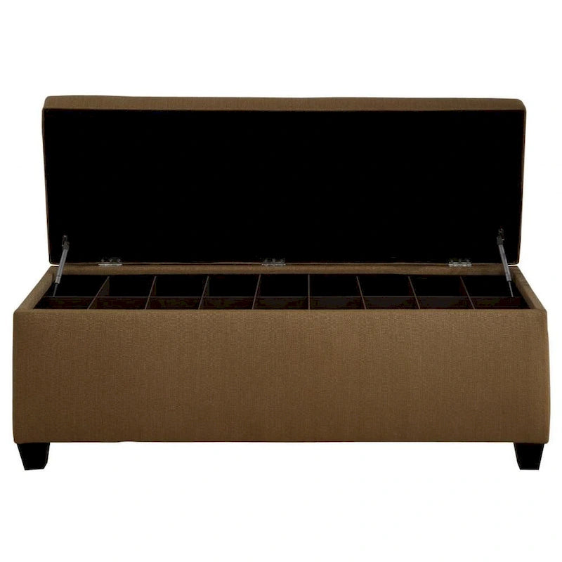 Banc de rangement pour chaussures capitonné avec siège rembourré