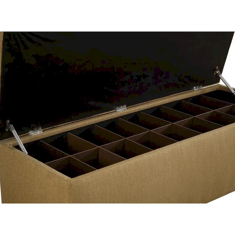 Banc de rangement pour chaussures capitonné avec siège rembourré
