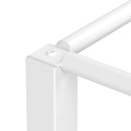 Cadre de lit plateforme baldaquin en métal blanc King Size