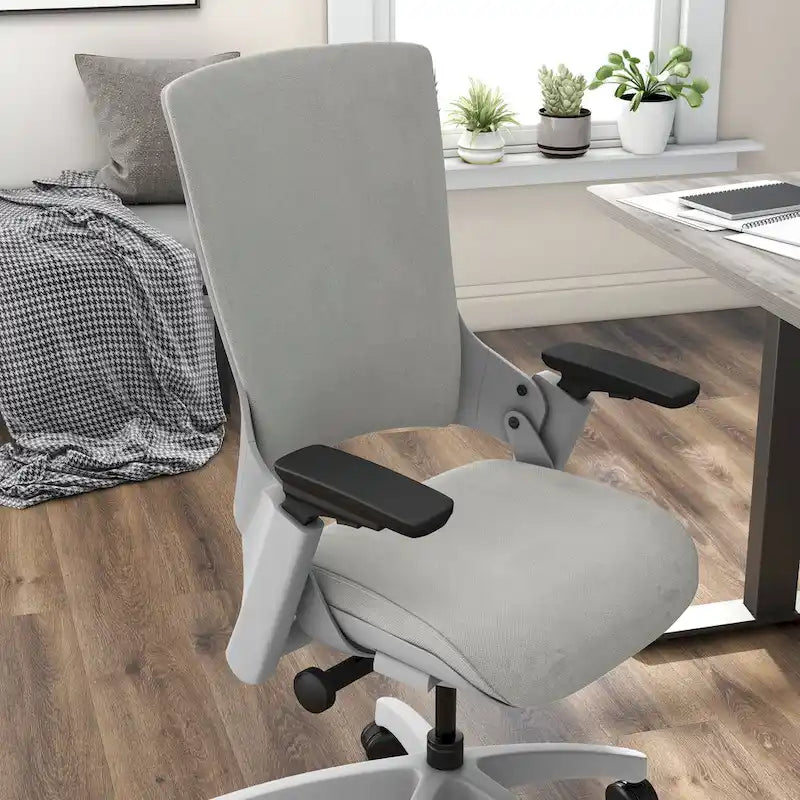 Chaise de bureau ergonomique réglable en hauteur – Tissu gris