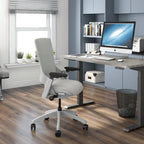 Chaise de bureau ergonomique réglable en hauteur – Tissu gris