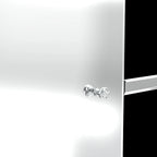 Meuble TV miroir de 59" avec incrustation de diamants concassés et placards de rangement