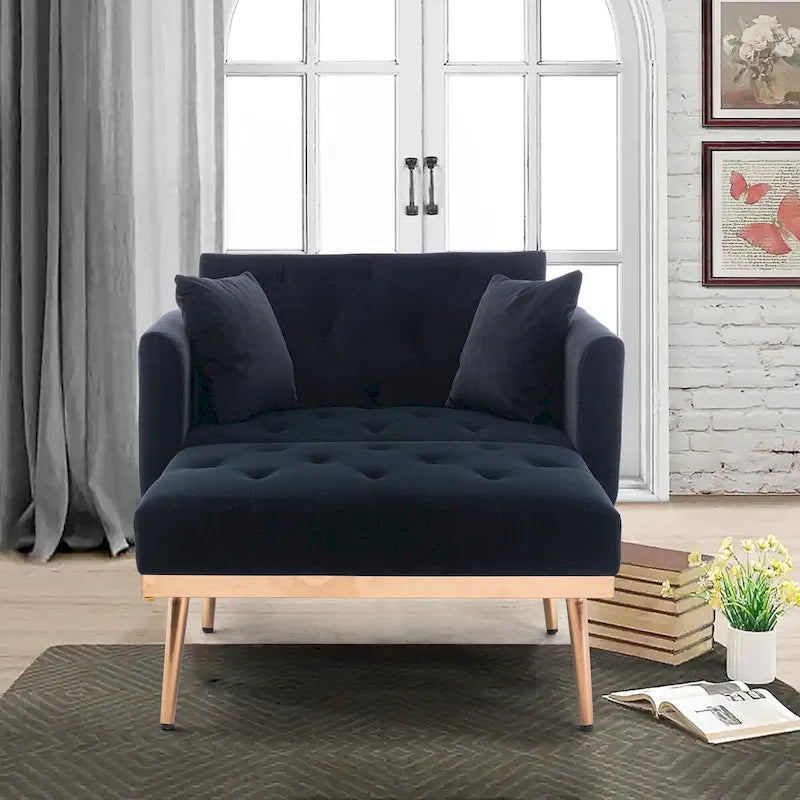 Fauteuil crapaud avec rembourrage en mousse et revêtement en velours