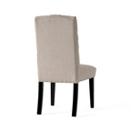 Lot de 2 chaises de salle à manger rembourrées avec pieds en bois