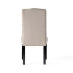 Lot de 2 chaises de salle à manger rembourrées avec pieds en bois