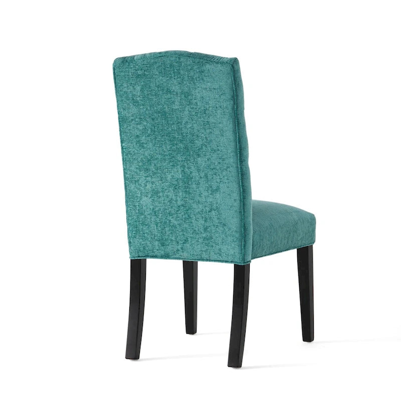 Lot de 2 chaises de salle à manger rembourrées avec pieds en bois