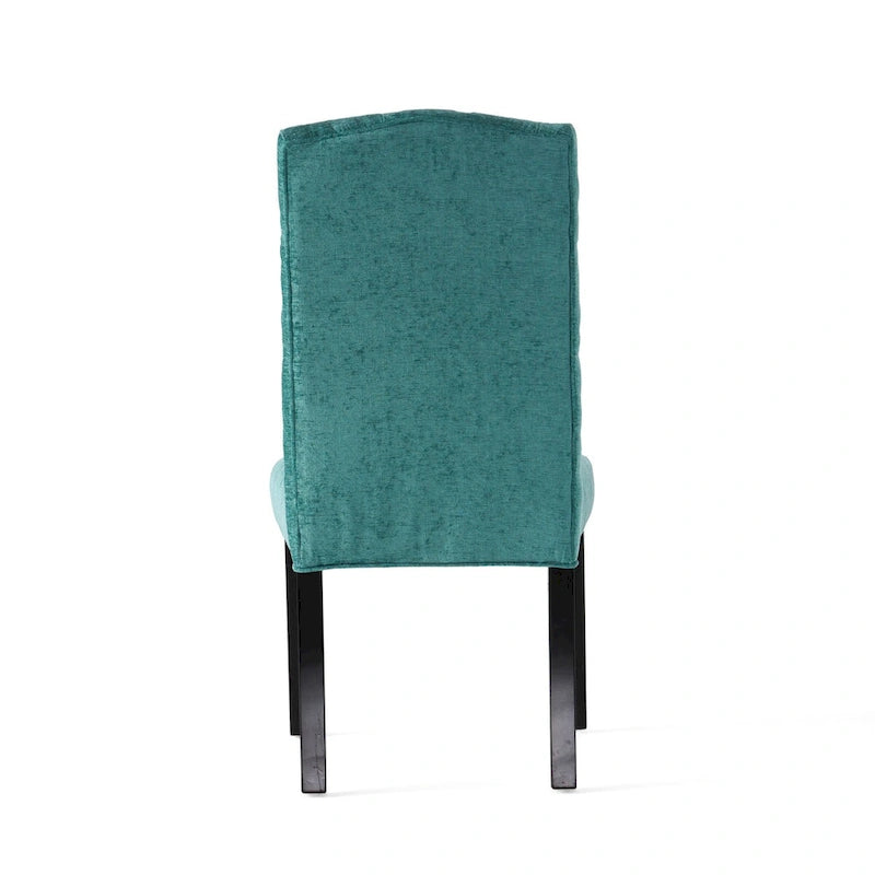 Lot de 2 chaises de salle à manger rembourrées avec pieds en bois