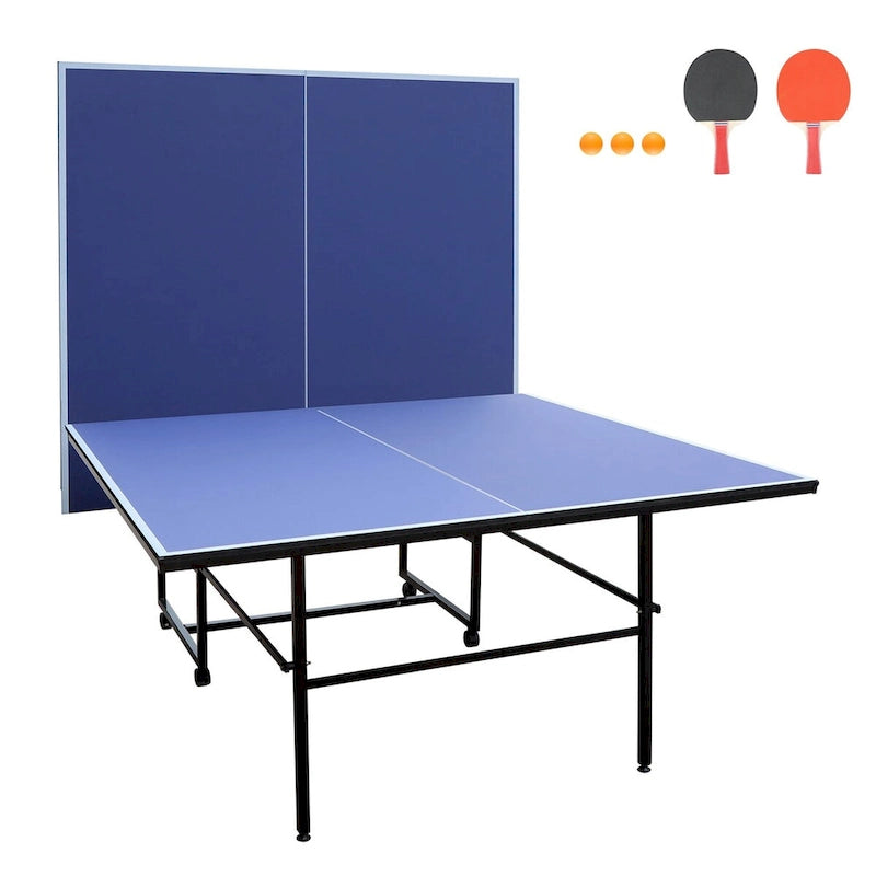 Table de ping-pong pliable de 2,74 m avec 2 raquettes et 3 balles
