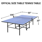 Table de ping-pong pliable de 2,74 m avec 2 raquettes et 3 balles
